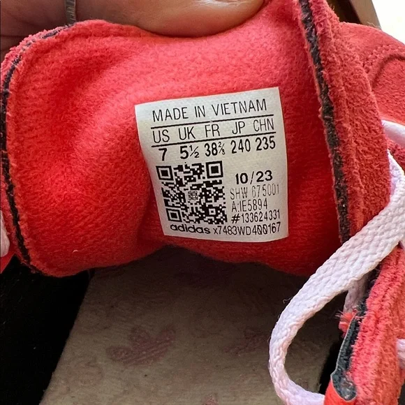 Adidas Women’s Red and Pink Spezial Sneakers - Picture 5 of 5